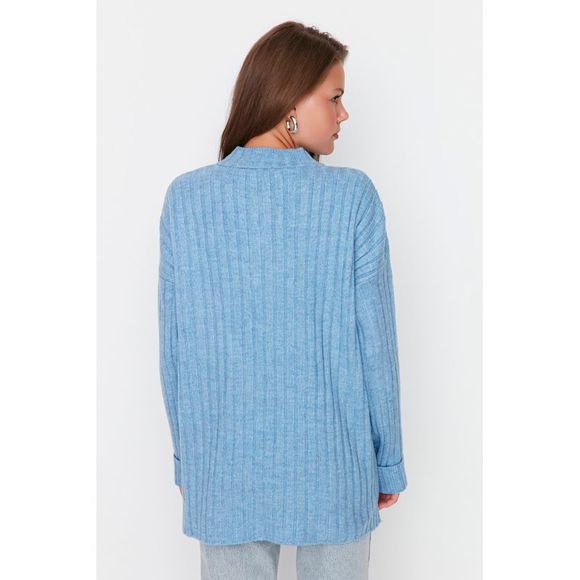 NWT Trendyol Sweater Blue Relaxed fit - Picture 5 of 8